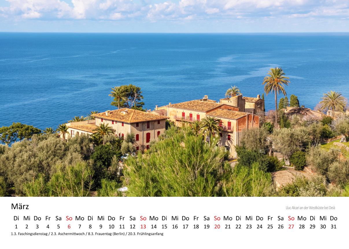 Kalender - Trauminsel Mallorca 2025  Christian Müringer - Reise- und 