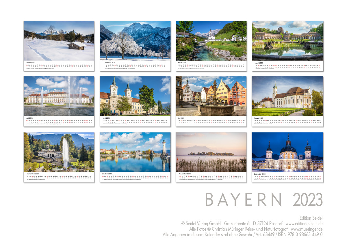 Kalender - Bayern 2025  Christian Müringer - Reise- und Naturfotograf